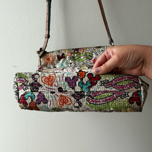 Dooney and Bourke Disney Parks White Sketch Character Cross Body Purse - Picture 16 of 16